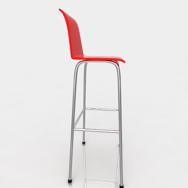 maya bar stool - Bar stool 22 red plastic... by razlomov