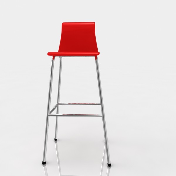 maya bar stool - Bar stool 22 red plastic... by razlomov
