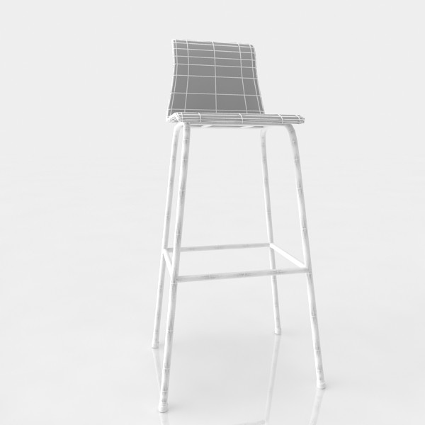 maya bar stool - Bar stool 22 red plastic... by razlomov