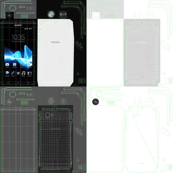 version sony xperia j 3d model - Sony Xperia J White Version... by Leeift