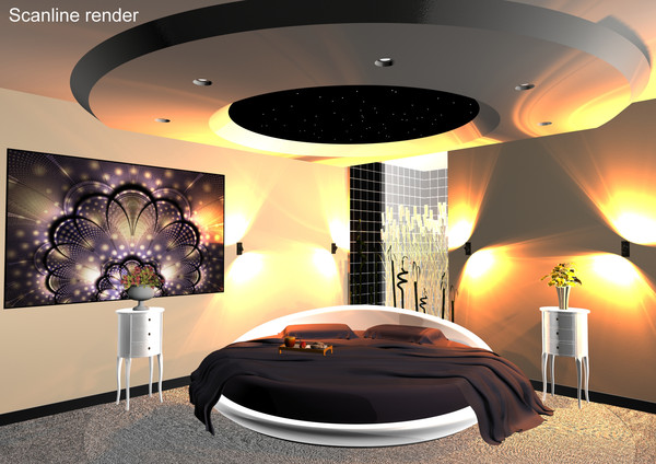 3d max modern bedroom design bed - Modern Bedroom... by solarseas