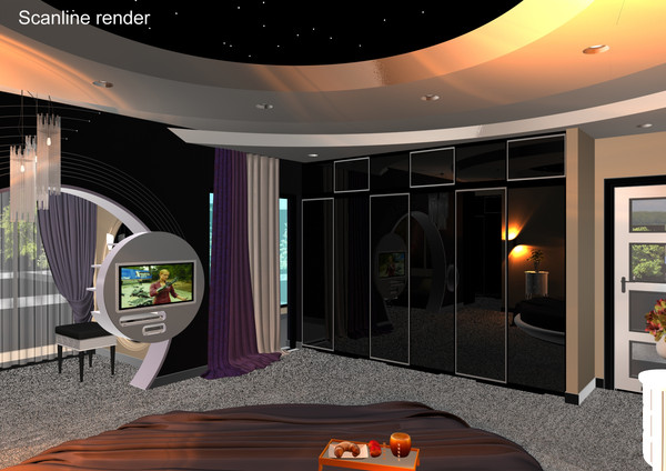 3d max modern bedroom design bed - Modern Bedroom... by solarseas