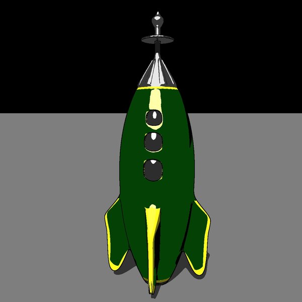 spaceship rocketship 3ds - Toy Rocketship B... by MP Design