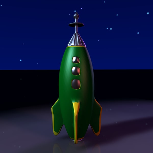 spaceship rocketship 3ds - Toy Rocketship B... by MP Design