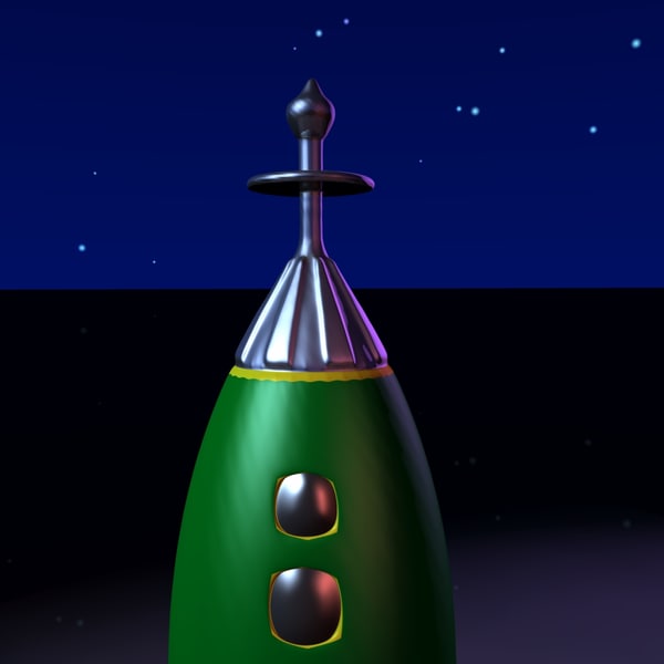 spaceship rocketship 3ds - Toy Rocketship B... by MP Design
