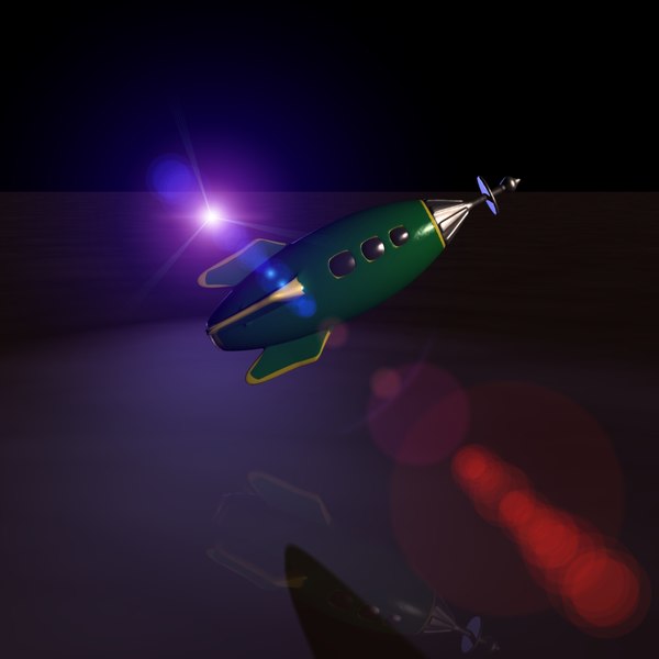 spaceship rocketship 3ds - Toy Rocketship B... by MP Design