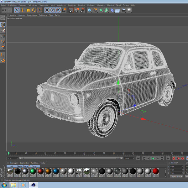 fiat 500 1970 car c4d - FIAT 500 (1970)... by NGC4051