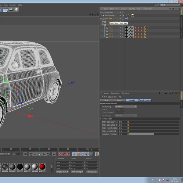 fiat 500 1970 car c4d - FIAT 500 (1970)... by NGC4051