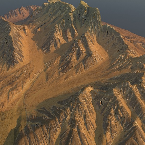 mountain terrain 3d model - Highland Terrain HD1A... by ERLHN