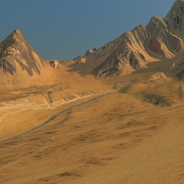 mountain terrain 3d model - Highland Terrain HD1A... by ERLHN