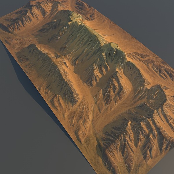 mountain terrain 3d model - Highland Terrain HD1A... by ERLHN