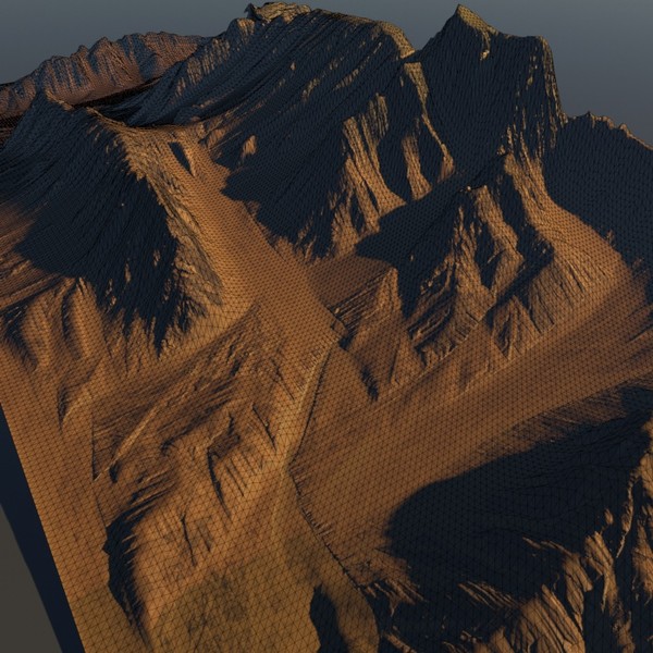 mountain terrain 3d model - Highland Terrain HD1A... by ERLHN