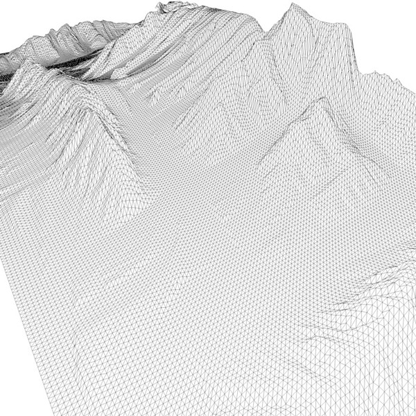 mountain terrain 3d model - Highland Terrain HD1A... by ERLHN