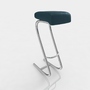 bar stool leather 3d model