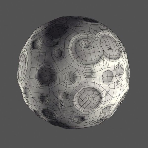 cartoon moon 3d model - Toon Moon... by Denys Almaral
