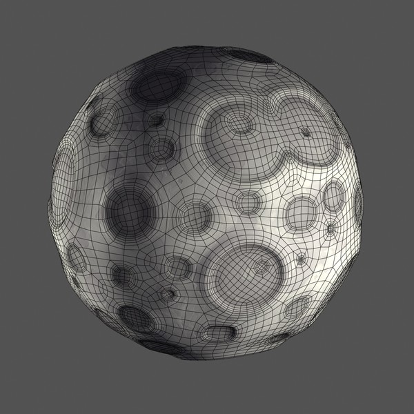 cartoon moon 3d model - Toon Moon... by Denys Almaral