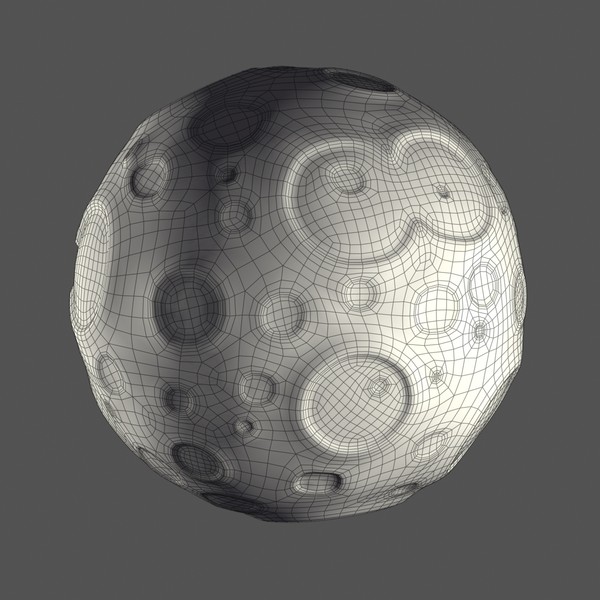 cartoon moon 3d model - Toon Moon... by Denys Almaral