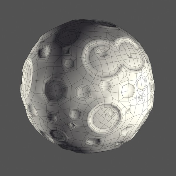 cartoon moon 3d model - Toon Moon... by Denys Almaral