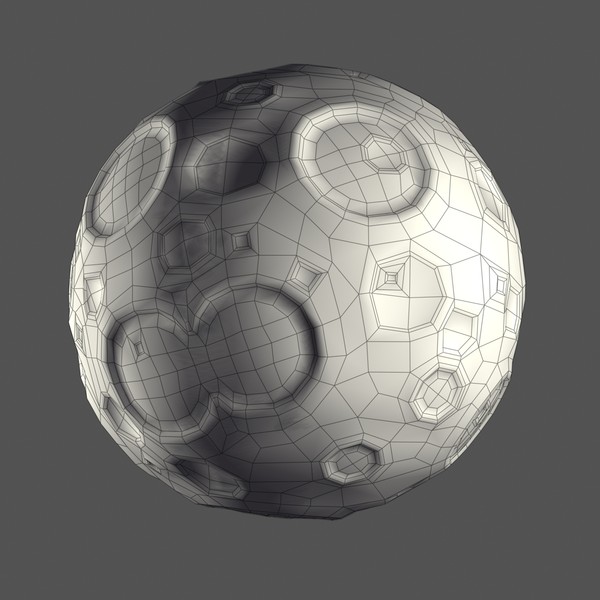 cartoon moon 3d model - Toon Moon... by Denys Almaral