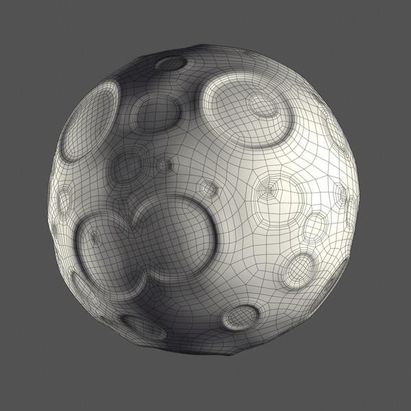 cartoon moon 3d model - Toon Moon... by Denys Almaral