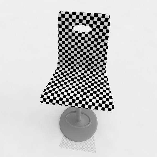3d model of bar stool - Bar stool 40 white plastic... by razlomov