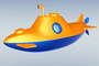 3d model cartoon submarine