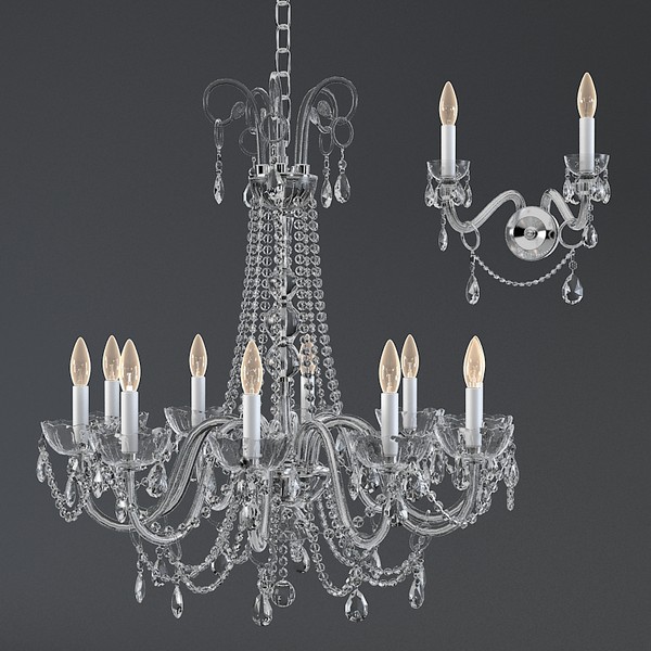 italamp collezione 262 3d model - Italamp collezione 262 263 classic chandelier and wall lam... by shop3ds