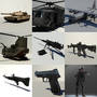 3d model military pack