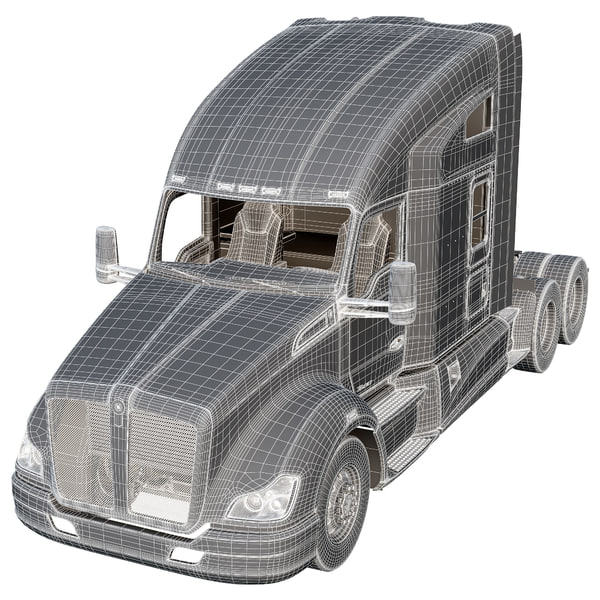3d t680 semi truck model - Kenworth T680... by Alexart247