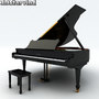 3ds max black grand piano yamaha