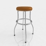 bar stool leather 3d model