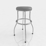 bar stool leather 3d model