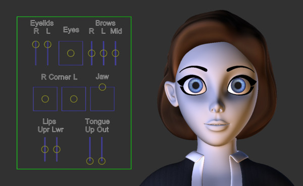 3d model rigged cartoon woman - Cartoon Woman Rigged... by IndieArt