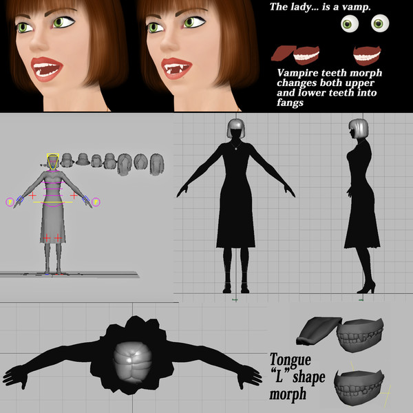 female mia facial morphs 3d model - Mia Female Model with facial morphs mb ma... by fishzombie