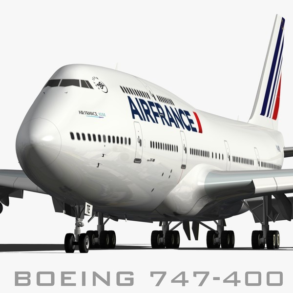3d boeing 747-400 air france model - BOEING 747-400 AIR FRANCE... by EGPJET3D