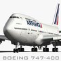 3d boeing 747-400 air france model