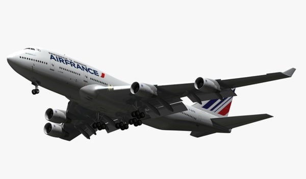 3d boeing 747-400 air france model - BOEING 747-400 AIR FRANCE... by EGPJET3D