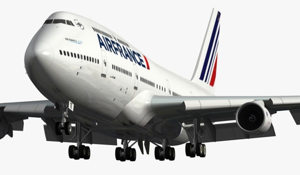 3d boeing 747-400 air france model - BOEING 747-400 AIR FRANCE... by EGPJET3D