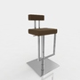 bar stool leather 3d max
