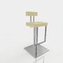 bar stool leather 3d model