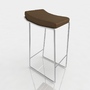 3d model bar stool leather