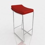 3d model bar stool leather