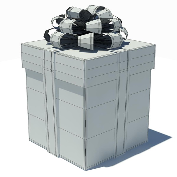 3d model gift box white - Gift Box White... by thePROmax