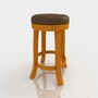 3d bar stool leather