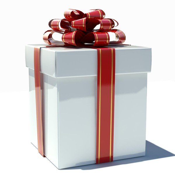 3d model gift box white - Gift Box White... by thePROmax