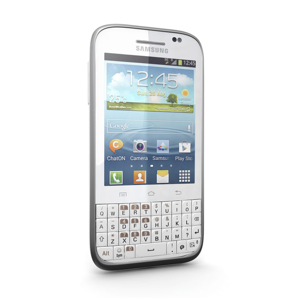 3d model samsung galaxy chat b5330 - Samsung Galaxy Chat B5330 Android Smartphone White... by Leeift