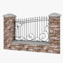 wrought iron fence metal 3d max