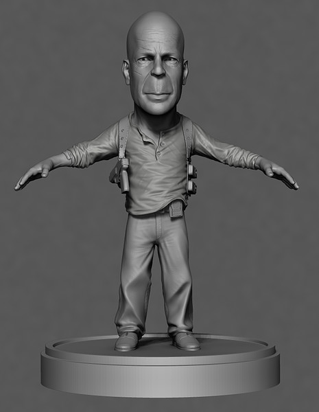 3d model actor bruce willis - Male Bruce Willis Cartoon... by CG ARTStudio