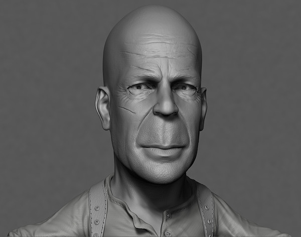 3d model actor bruce willis - Male Bruce Willis Cartoon... by CG ARTStudio