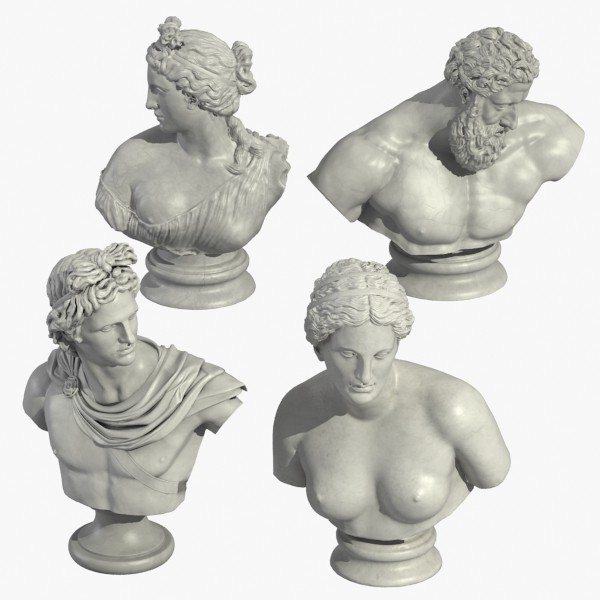 3d model classical bust set - Classical Bust Set... by clay master